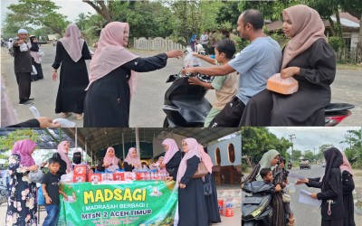 MTsN 2 Aceh Timur Gelar Kegiatan MADSAGI: Madrasah Berbagi kepada Masyarakat