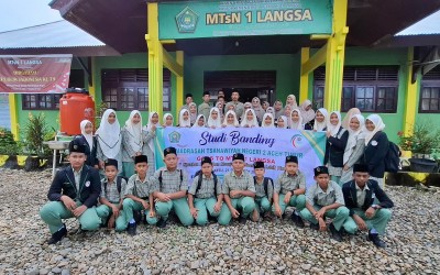 Ingin Meraih Madrasah Yang Lebih Digitalisasi, MTsN 2 Aceh Timur Studi Banding Ke MTsN 1 Langsa