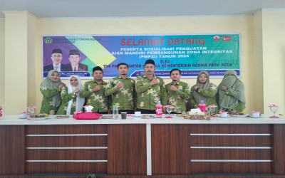 Tiba di Langsa, Tim ZI MTsN 2 Aceh Timur Ikuti Sosialisasi Penguatan PMPZI