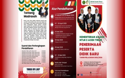 MTsN 2 Aceh Timur Resmi Buka PPDB 2025/2026 – Ayo Daftar Sekarang !!!