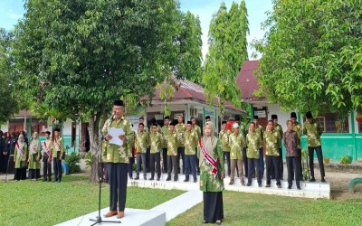 Upacara Hardiknas 2025 Dipusatkan di MTsN 2 Aceh Timur