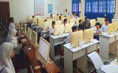 MTsN 2 Aceh Timur Gelar Asesmen Sumatif Semester Ganjil Tahun Ajaran 2024/2025 Berbasis Digital